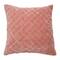 Hello Honey® 20'' Pink Square Quilted Velvet Pillow Cover